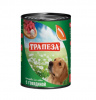"ТРАПЕЗА" консервированный корм для собак с Говядиной, 350 г
