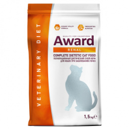 "AWARD" VETERINARY DIET RENAL диетический корм для взрослых кошек при заболеваниях почек