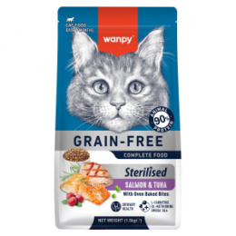 "Wanpy" Cat Стерил беззерновой сухой корм для стерилизованных кошек, с Лососем и тунцом
