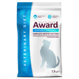 "AWARD" VETERINARY DIET HYPO диетический корм для кошек при аллергии или пищ. непереносимости