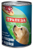 "ТРАПЕЗА" консервированный корм для собак Говядина и Индейка 350 г