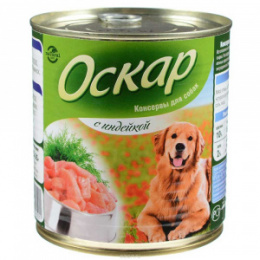 "ОСКАР" консервированный корм для собак с Индейкой