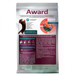 "AWARD" Monoprotein сухой корм для собак мелких и миниатюрных пород из лосося, семя льна, алоэ вера