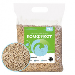 "КОМФИКОТ" наполнитель древесный впитывающий, мелкие гранулы