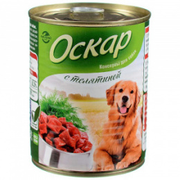 "ОСКАР" консервированный корм для собак с Телятиной