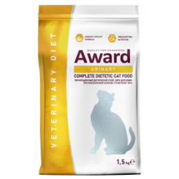 "AWARD" VETERINARY DIET URINARY диетический корм для кошек при мочекаменной болезни струвитного типа