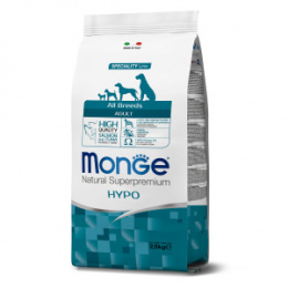 "MONGE" Dog Speciality Line Hypo корм для взрослых собак, гипоаллергенный, из лосося с тунцом
