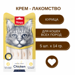"Wanpy" Cat лакомство для кошек «нежное пюре» из курицы 70 г